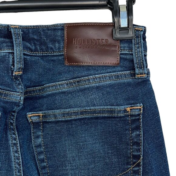 Hollister Mens SZ W28xL34 Slim Taper Jeans Zip-Fly Pockets Medium Wash Blue - Picture 7 of 9